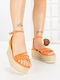Sommer Damenplattformen Orange