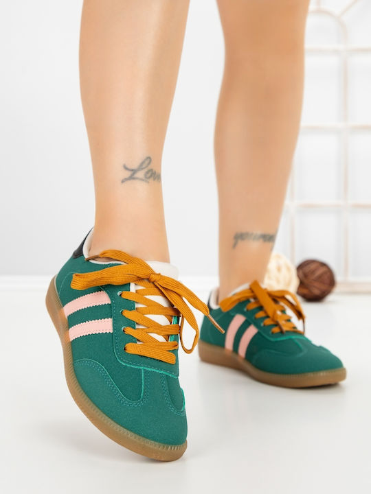 Adidași Flatforms Pentru Femei Verzi Și Roz