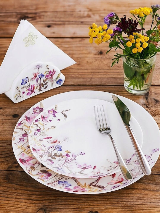 Lumarko Louka Shallow Serving Plate made of Porcelain White with Diameter 27cm