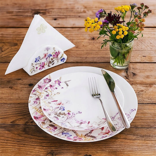 Lumarko Louka Shallow Serving Plate made of Porcelain White with Diameter 27cm