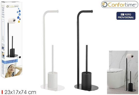 Confortime Metallisches Toilettenbürste Badezimmer Mülleimer Weiß Confortime Metallisches Toilettenbürste Badezimmer Mülleimer Weiß