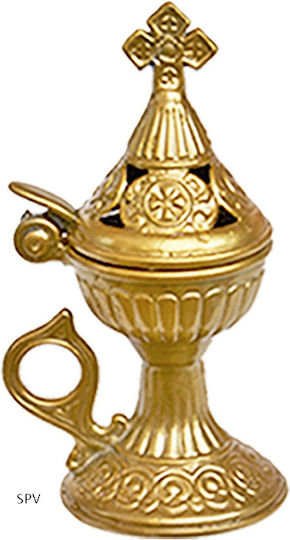 Spv Ts Censer Incense Burner Ecclesiastical Metal Gold 15x6.5cm
