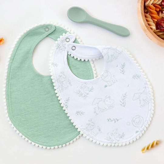 Kiokids Водоустойчива Силиконова Салияра Мента за 4 m+ 2 бр