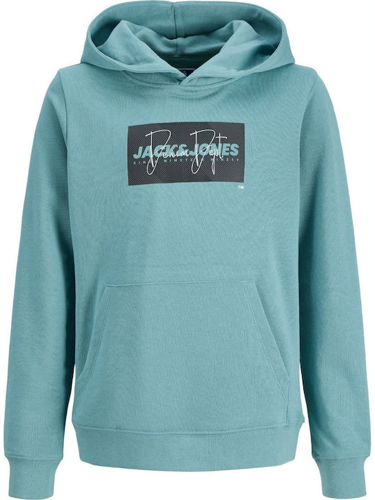 Детски суичър с качулка Mineral Blue Sweat