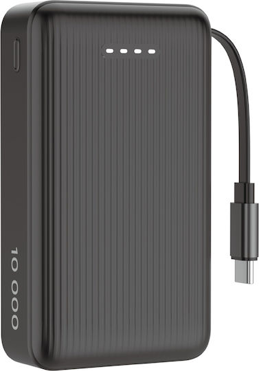 Deltaco PB-CC102 Power Bank 10000mAh 20W με Θύρα USB-C Power Delivery Μαύρο