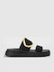 Sandale Casual Damă Flatforme Negre Din Piele