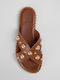 Women's Flat Sandals Tabac Brown