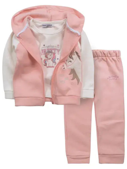 Evita Kinder Trainingsanzüge Rosa 3 Stück
