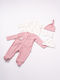 Evita Baby-Strampler Mit Rosa Kappe 4 Stück
