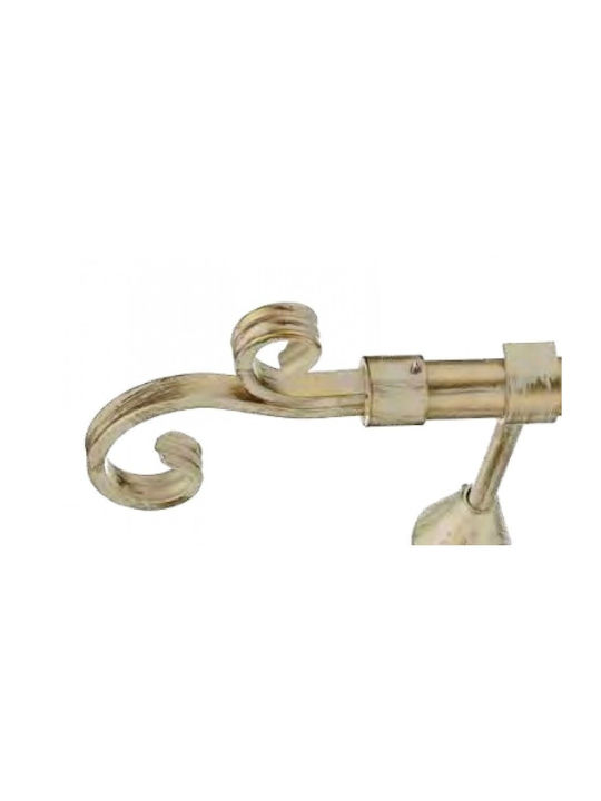 Best Bara Metalică pentru Perdele B065 Simplă 150cm Neagră