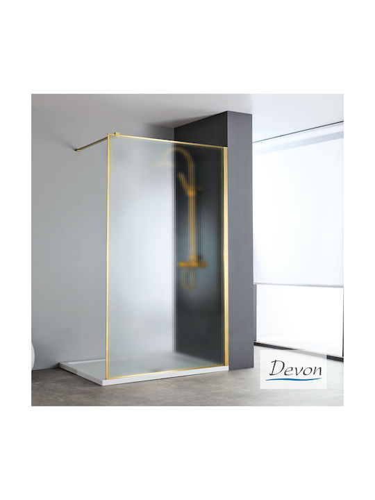 Devon Iwis Feste Seite für Dusche 76-78x200cm Oro