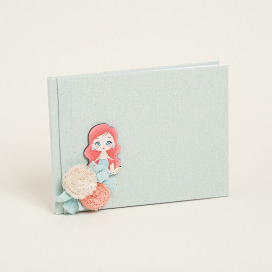 Beauty Home Baptism Guest Book Mermaid Canvas Side