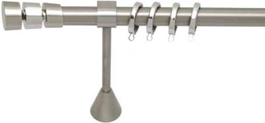 Best Metallische Vorhangstange B042 Einzeln Durchmesser 20mm Länge 300cm Silber