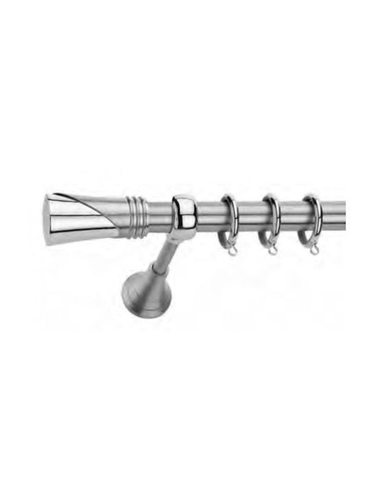 Best Bara Metalică Pentru Perdele B022 Dublă Cu Șină Φ20mm 160cm Argintiu