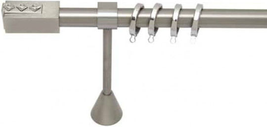 Best Metal Curtain Pole B041 Single Φ20mm 240cm Silver