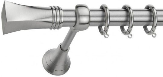 Best Bara Metalică Pentru Perdele B033 Dublă cu Șină Φ20mm 200cm Argintiu