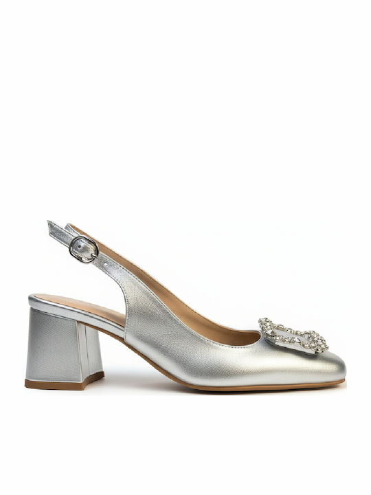 Heels with Medium Heel Silver