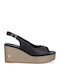 Alyssa Platforme Dama De Vară În Stil Espadrile Negre