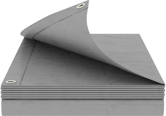 vidaXL Водоустойчив Покривка 180гр/м² 8x6м Лек Тип Сива
