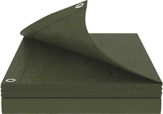 vidaXL Αδιάβροχος Μουσαμάς 90gr/m² 12x6μ. Ελαφρού Τύπου Πράσινος