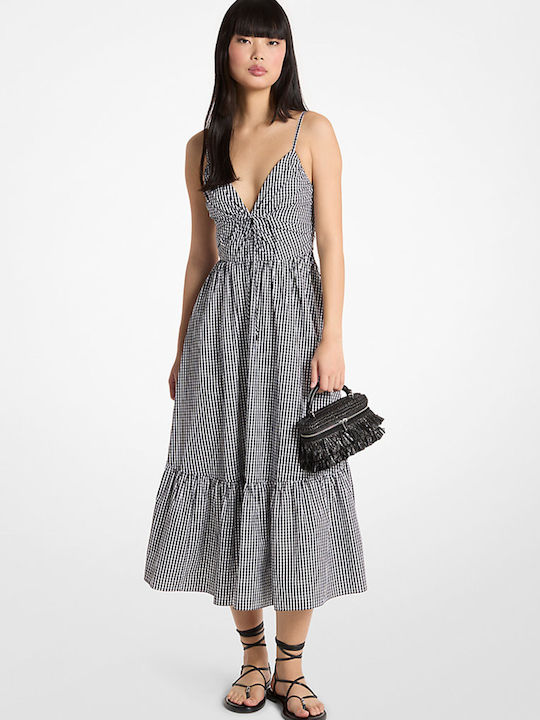 Sommer Midi Slip Dress mit Rüschen Kleid