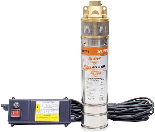 Ruris Aqua 101 – Pompa De Apă Curată Submersibilă 750 W Cap De Livrare 60 M Paletă Din Bronz Panou De Control