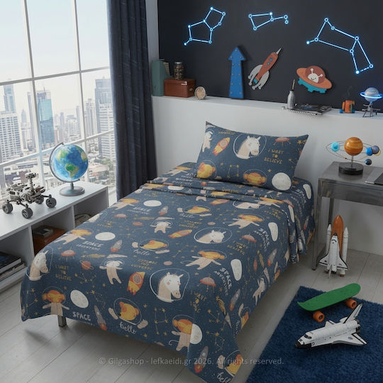 Casa Colori Kinder Kissenbezüge Set aus 100% Baumwolle 50x70cm Farbe