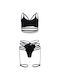 Schwarzes Bustier für Pole Dance