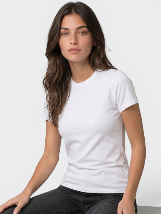 Tricou Pentru Femei Alb Mâneca Scurtă