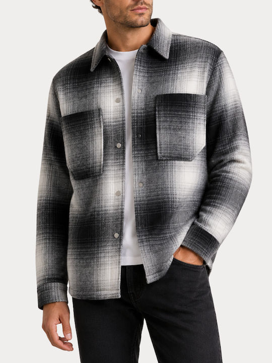 Long Sleeve Overshirt Regular Fit Black