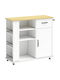 HomCom HomCom Lebensmittelregal Hölzernes Weiß 87x38x96.5cm