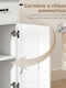 HomCom HomCom Lebensmittelregal Hölzernes Weiß 87x38x96.5cm