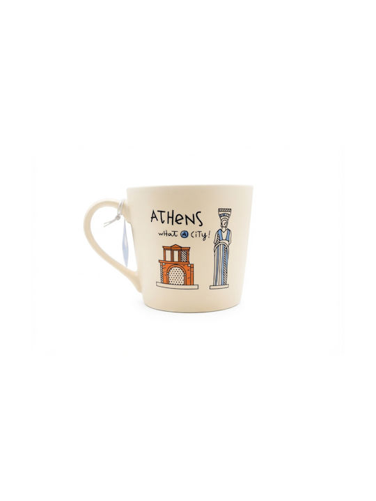 What A City Ceramic Brown Mug