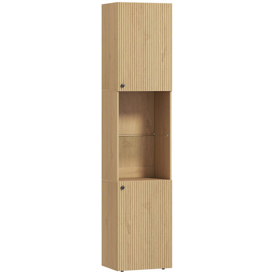 HomCom 834-895V00AK Στήλη Μπάνιου Δαπέδου 40x31x182cm Δρυς