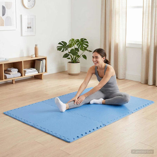 vidaXL Спортни Пъзел Подове Сини 60x60x1cm 40 Бр