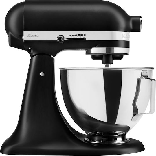Kitchenaid Mixer Planetar 275W cu Bol din Inox 4.3lt Negru