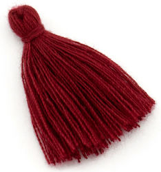 Cotton Tassel 30mm Burgundy Package 60 Pieces