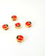 Metallic Gold Ladybug Motif 5 Pieces