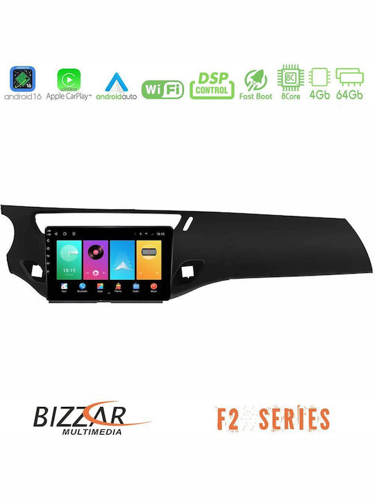 Bizzar Sistem Audio Auto pentru Citroen C3 2009-2016 Bluetooth USB Wi-Fi GPS Apple CarPlay Android Auto cu Ecran Tactil 9"