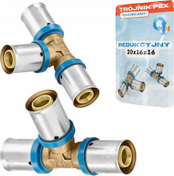 Pex Tee 20x16x16 Press Fitting Reducing Press Solid Pex Tee 20x16x16 Press Fitting Reducing Press Solid