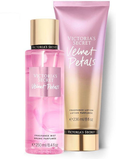 Victoria's Secret Velvet Petals Set Cadou – Loțiune de corp + Fragrance Mist – Set parfumat pentru femei