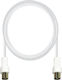 Vivanco Cablul De Antenă Coaxial Masculin - Coaxial Feminin Alb 3m 1 Bucată