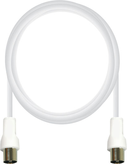 Vivanco Cablul De Antenă Coaxial Masculin - Coaxial Feminin Alb 3m 1 Bucată