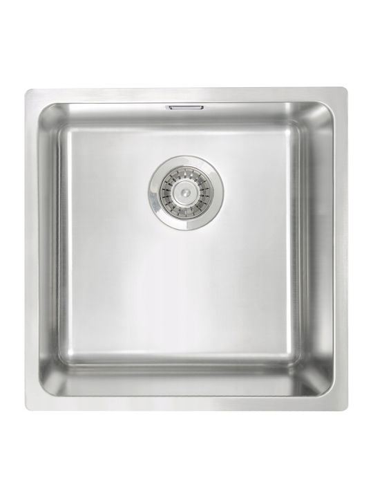 Deante Sink Υποκαθήμενος Νεροχύτης Inox Brushed Μ44xΠ44cm Γκρι