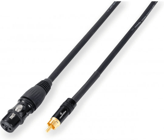 Soundsation XLR кабел мъжки - RCA мъжки Черен 1.5m DKAL-SND00486