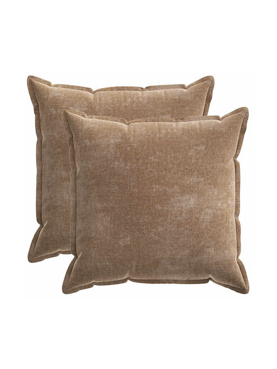 vidaXL Калъф За Възглавница Houten Кафяв 60x60см