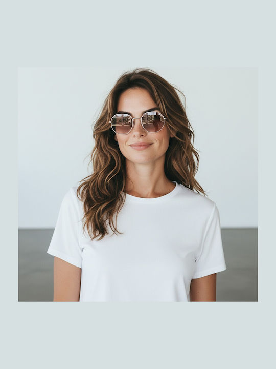 Max Air Silver Sunglasses with Metallic Frame Max Air Silver Sunglasses with Metallic Frame
