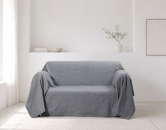 Silk Fashion 25632 Ριχτάρι Πολυθρόνας Ζακάρ 180x180εκ. Silver