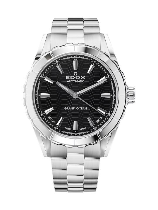 Edox Grand Ocean Men's Watch 40mm Automatic with Silver Metal Bracelet