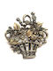 Amalfi Amalfi Brosche aus Silber Weiß